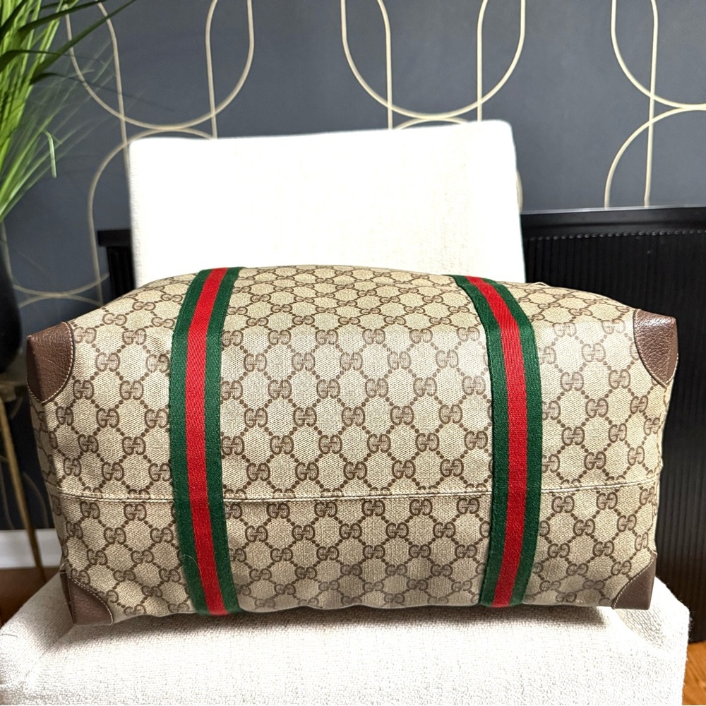 Authentic GUCCI travel bag/ XL tote bag brown monogram coated canvas large - Picture 12 of 16